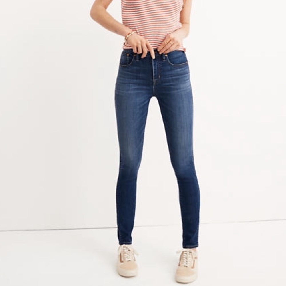 MADEWELL High Rise Skinny Jeans Medium Dark Tall NWOT